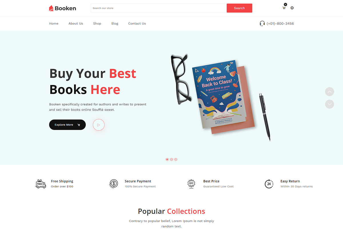 Book Store Shopify Theme - Booken, a Templates & Theme by HasThemes (Photo 2 of 3)