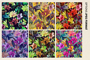Tropical floral patterns set, a Pattern Graphic by emeraldthue (Thumbnail 14 of 28)