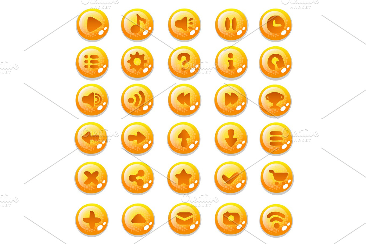 set of buttons, a Templates & Theme by ToozDesign