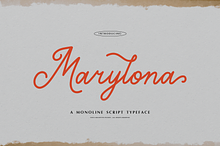 Marylona | Monoline Script font