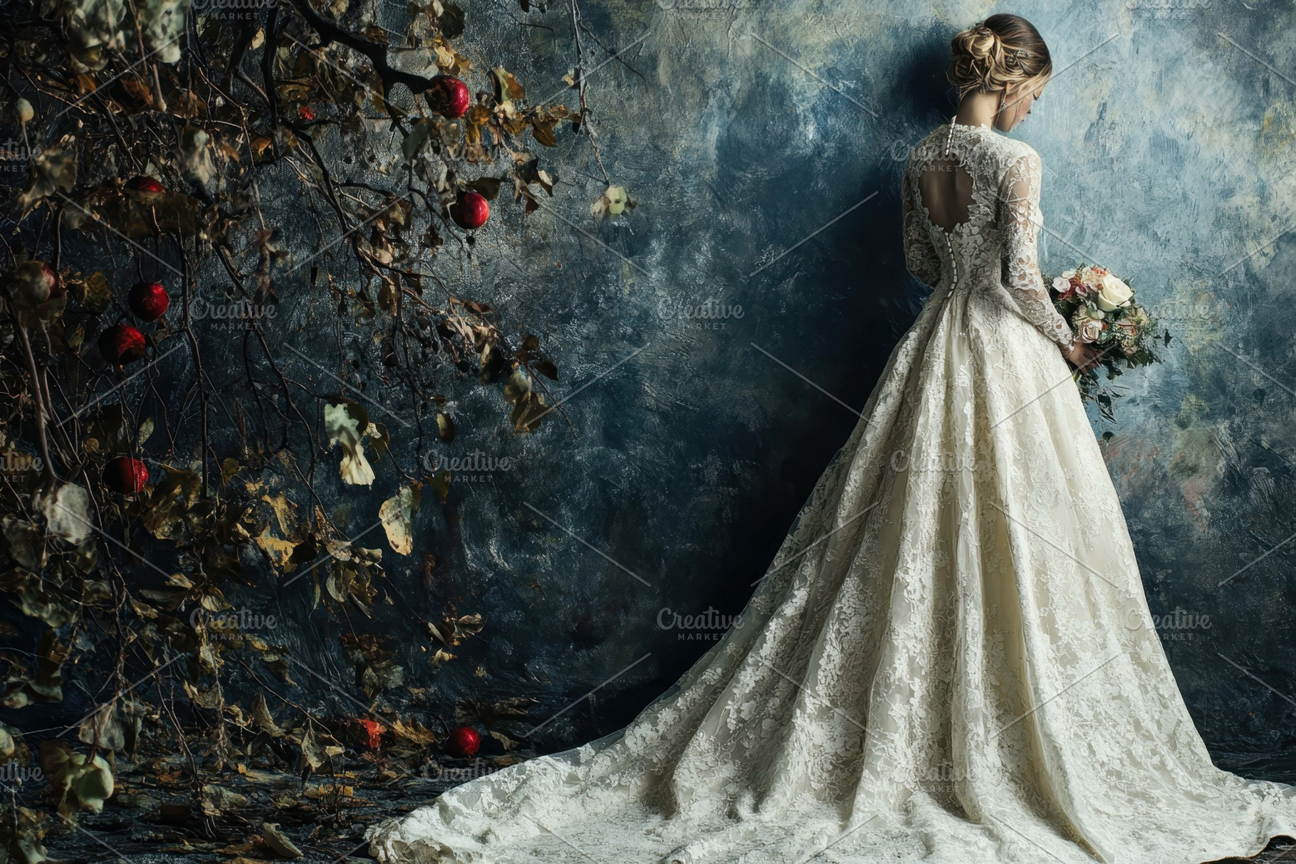 Elegant bridal portrait showcasing i, a Photo by Tanuart