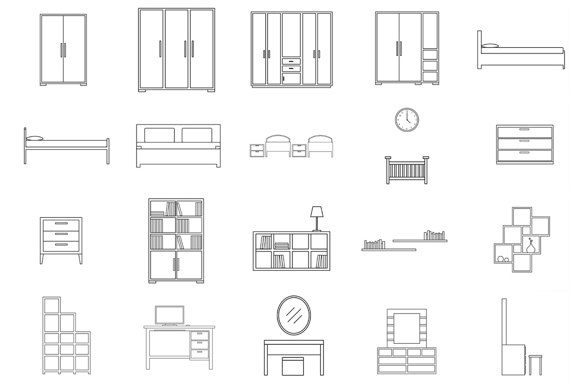 100 Interior Design Stamps Procreate, a Brush Add-On by aivos (Photo 4 of 6)