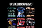 Sports Tee Template Editable PSD, a Branding & Logo Template by std.badboy (Thumbnail 1 of 7)