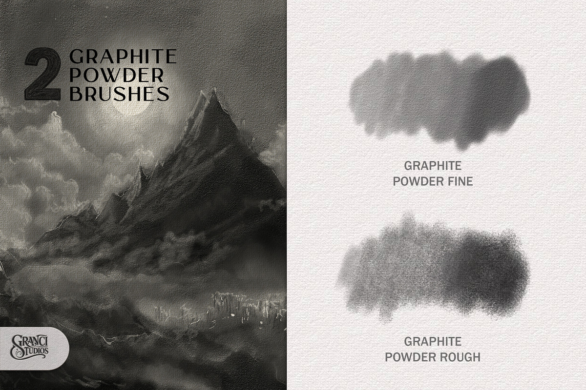 The Graphite Library-Photoshop, a Brush Add-On by GRANCI STUDIOS (Photo 5 of 9)