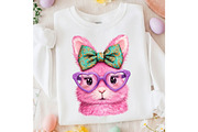 Retro Leopard Happy Easter Bunny Png, an Illustration by designcity5 (Thumbnail 2 of 9)