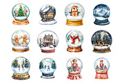 Christmas Snow Globe Clipart, an Illustration by Design Market (Thumbnail 3 of 3)