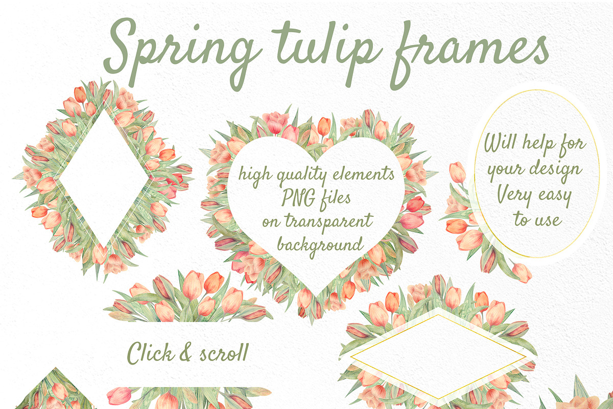 Watercolor Spring Tulip Set, an Object Graphic by NataliArkushArt