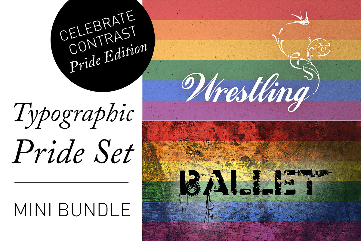 Letter Clash – Typographic Pride Set, a Decorative Illustration by Elibee (Photo 1 of 7)