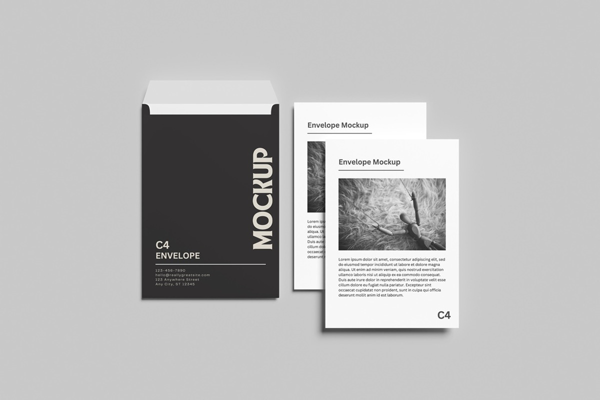 C4 Envelope Mockup, an Advertising Mockup by AndikaGraphic (Photo 3 of 5)