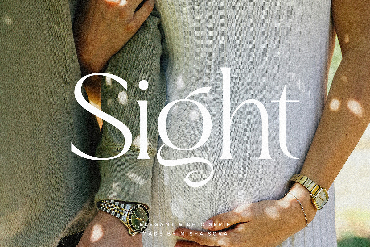 Sight - Elegant & Chic Serif, a Serif Font by Misha Sova (Photo 1 of 11)