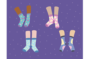 foots and funny socks, an Object Illustration by studiogstock