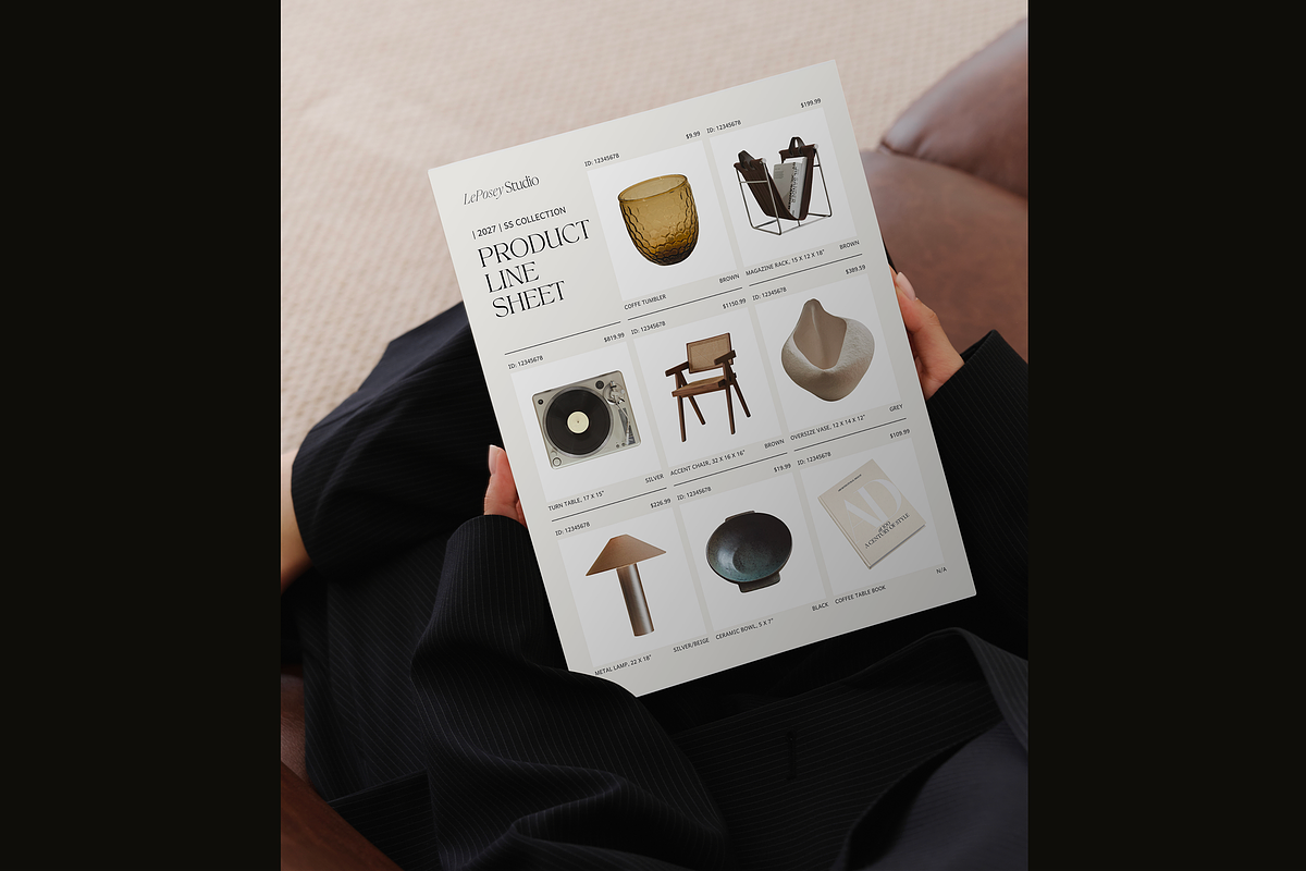Product catalog, line sheet template, a Presentation Template by LePosey Studio (Photo 3 of 7)