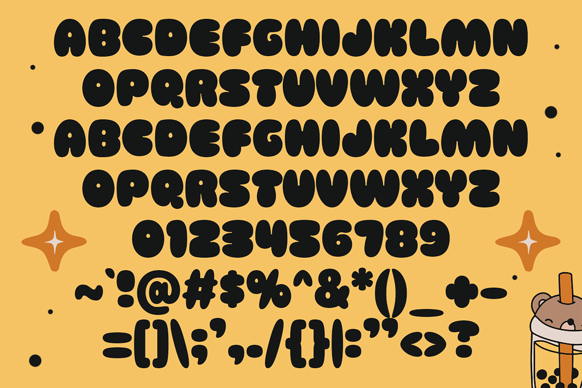 Wanbots - Bubble Fonts, a Sans Serif Font by Konstantine Studio (Photo 3 of 4)