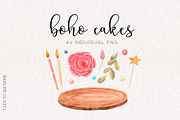Boho Cakes Watercolor Set, an Illustration by Art Dari Autumn (Thumbnail 4 of 13)