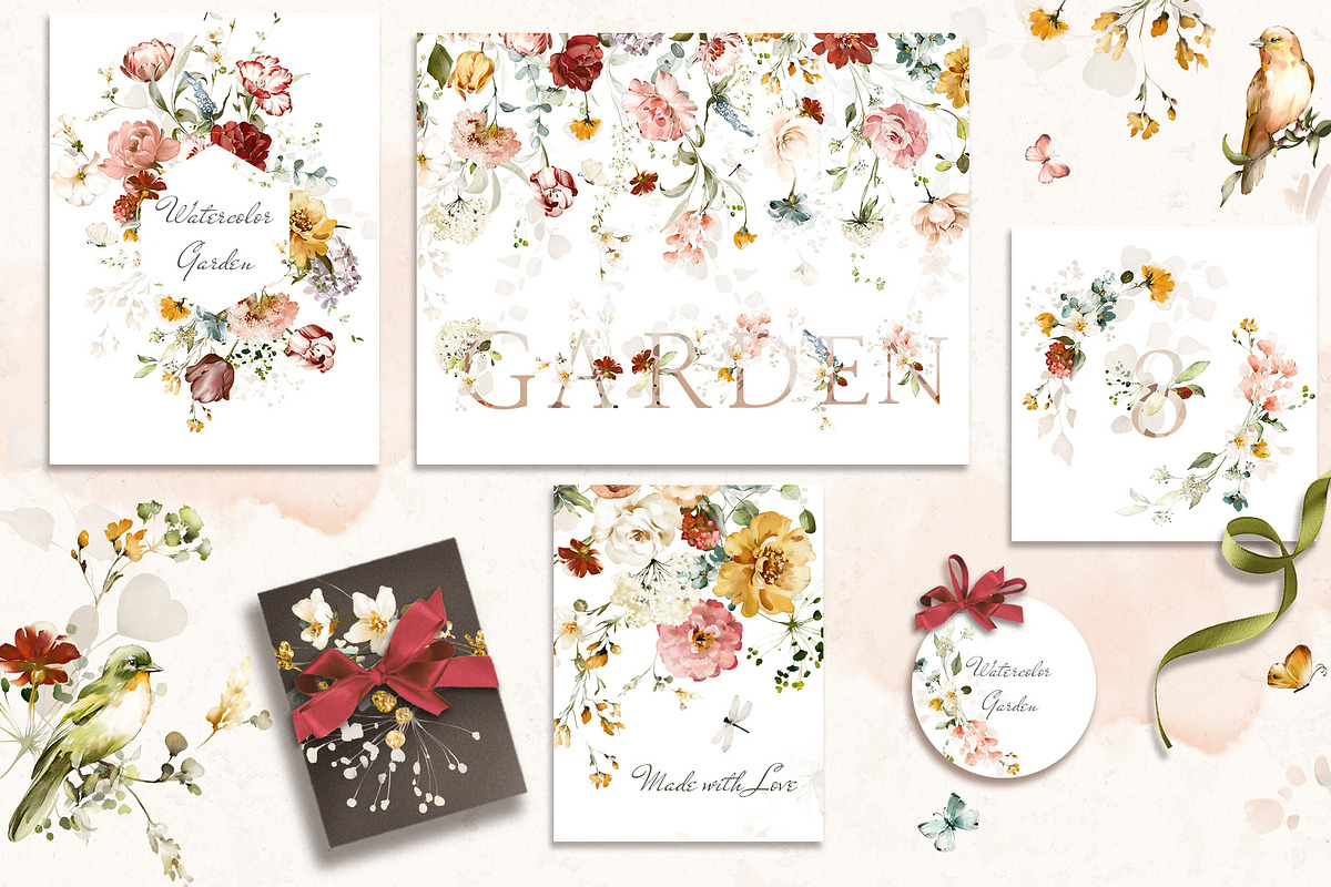 Watercolor Garden Flowers, a Decorative Illustration by Lisima (Photo 15 of 25)