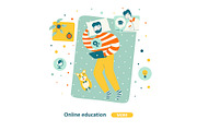 Online education - illustrations, an Education Illustration by LaVika (Thumbnail 5 of 11)