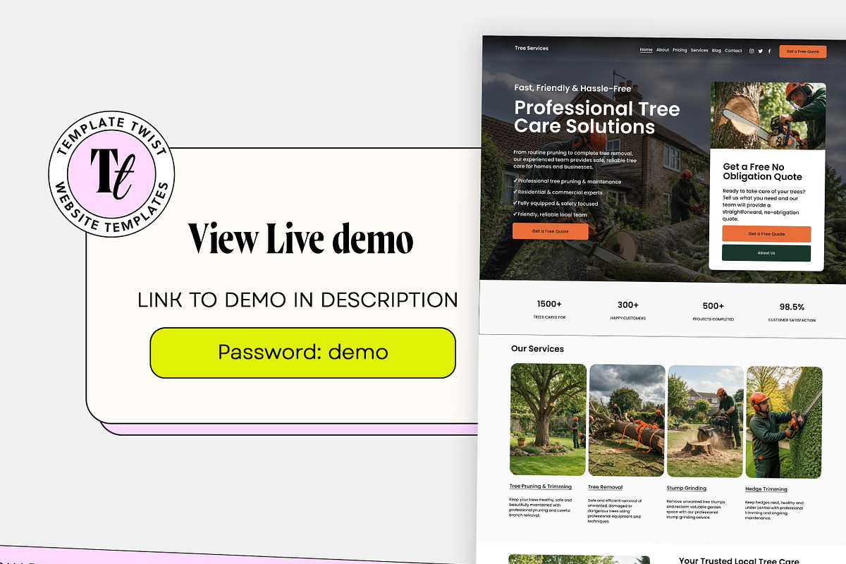 Tree Service Squarespace Template, a Squarespace Template by Template Twist Shop (Photo 2 of 10)