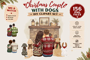 Christmas Couple with Dogs Clipart, a Person Illustration by ColorfulPT (Thumbnail 1 of 11)