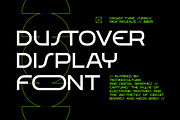 DUSTOVER - Futuristic Display Font, a Sans Serif Font by Cruizy & Co (Thumbnail 1 of 9)