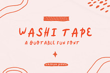 Washi Tape - a quote playful font
