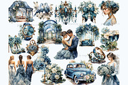 Blue Wedding Clipart Bundle, a Person Illustration by GlamArtZhanna (Thumbnail 2 of 5)