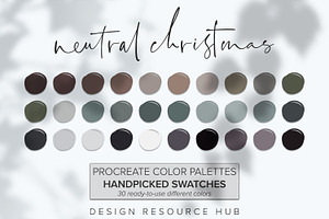 Neutral Christmas Procreate Palette