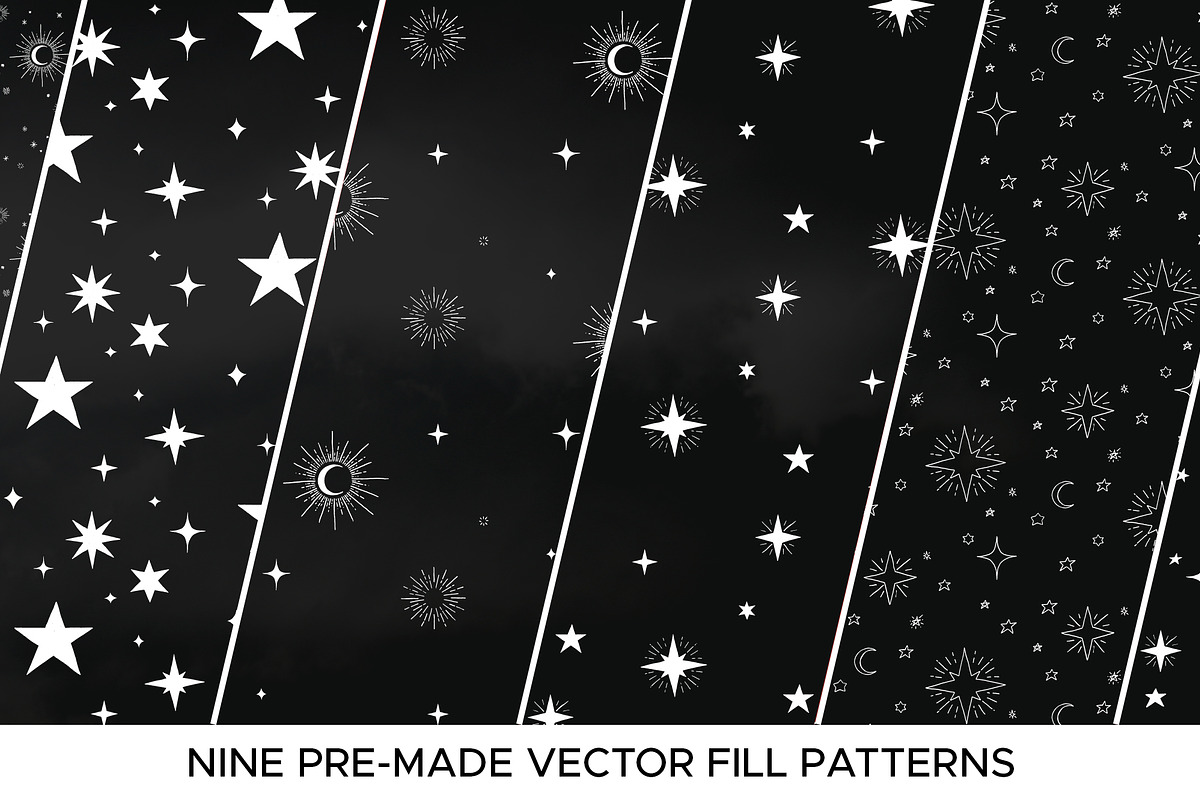 Night Sky Graphic Elements, a Texture Illustration by Joseph Melancon (Photo 4 of 10)