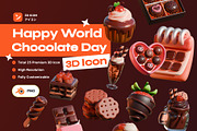Happy World Chocolate Day, a Food & Drink 3D Model by orenjidesign (Thumbnail 1 of 8)