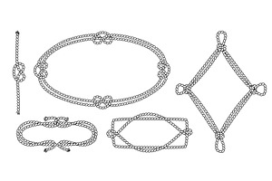 Nautical rope frames and vintage, an Object Illustration by art PVP - market