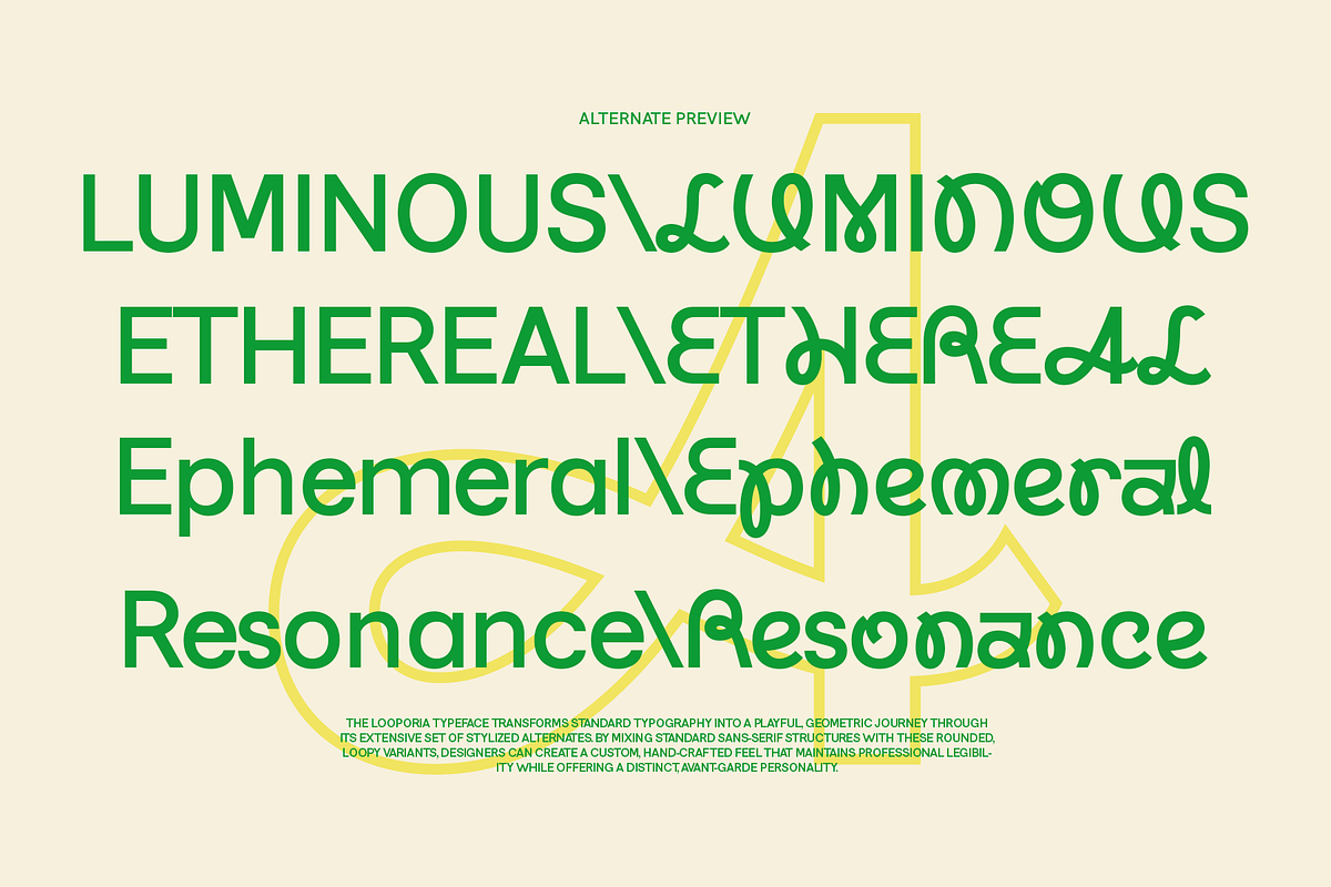 Looporia - Display Sans Serif, a Sans Serif Font by Indotype Foundry (Photo 4 of 10)