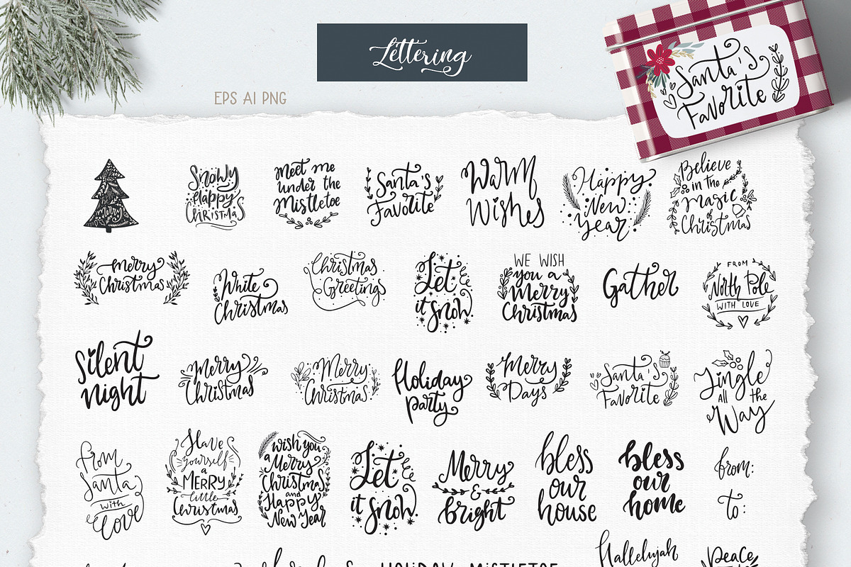 Farmhouse Christmas illustration, an Illustration by Cozy pattern shop (Photo 11 of 12)