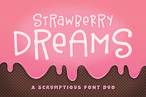 Strawberry Dreams Font Duo