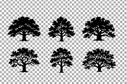 Oak Tree Silhouette Vector Pack, an Object Graphic by Artonix (Thumbnail 3 of 3)