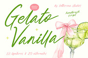 Gelato Vanilla Handbrush Script, a Script Font by Letterena Studios Script (Thumbnail 1 of 10)