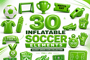 30 Inflatable Soccer Elements, an Object Graphic by ink drop (Thumbnail 1 of 7)
