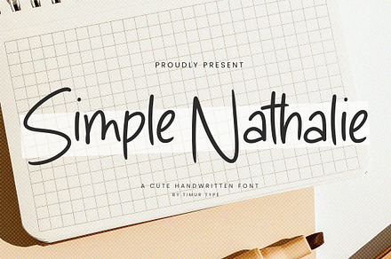 Simple Nathalie Font, a Handwritten Font by Timurtype
