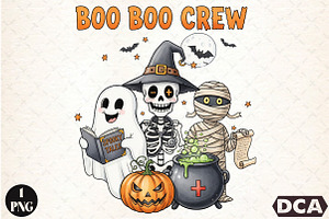 Boo Boo Crew Halloween Nurse Ghost, an Illustration by DreamCafeArt