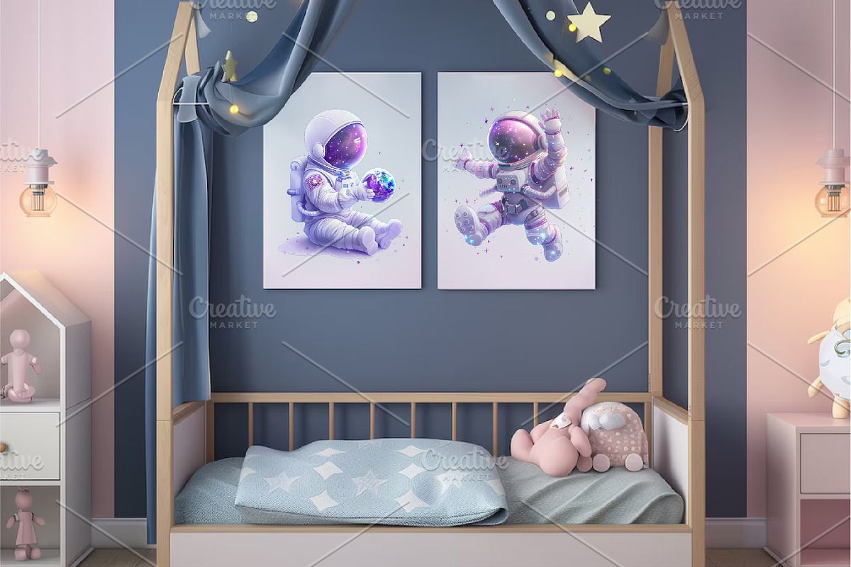 Cute baby astronaut 01. T-Shirt, PNG, an Animal Illustration by KENO Mascots (Photo 10 of 10)