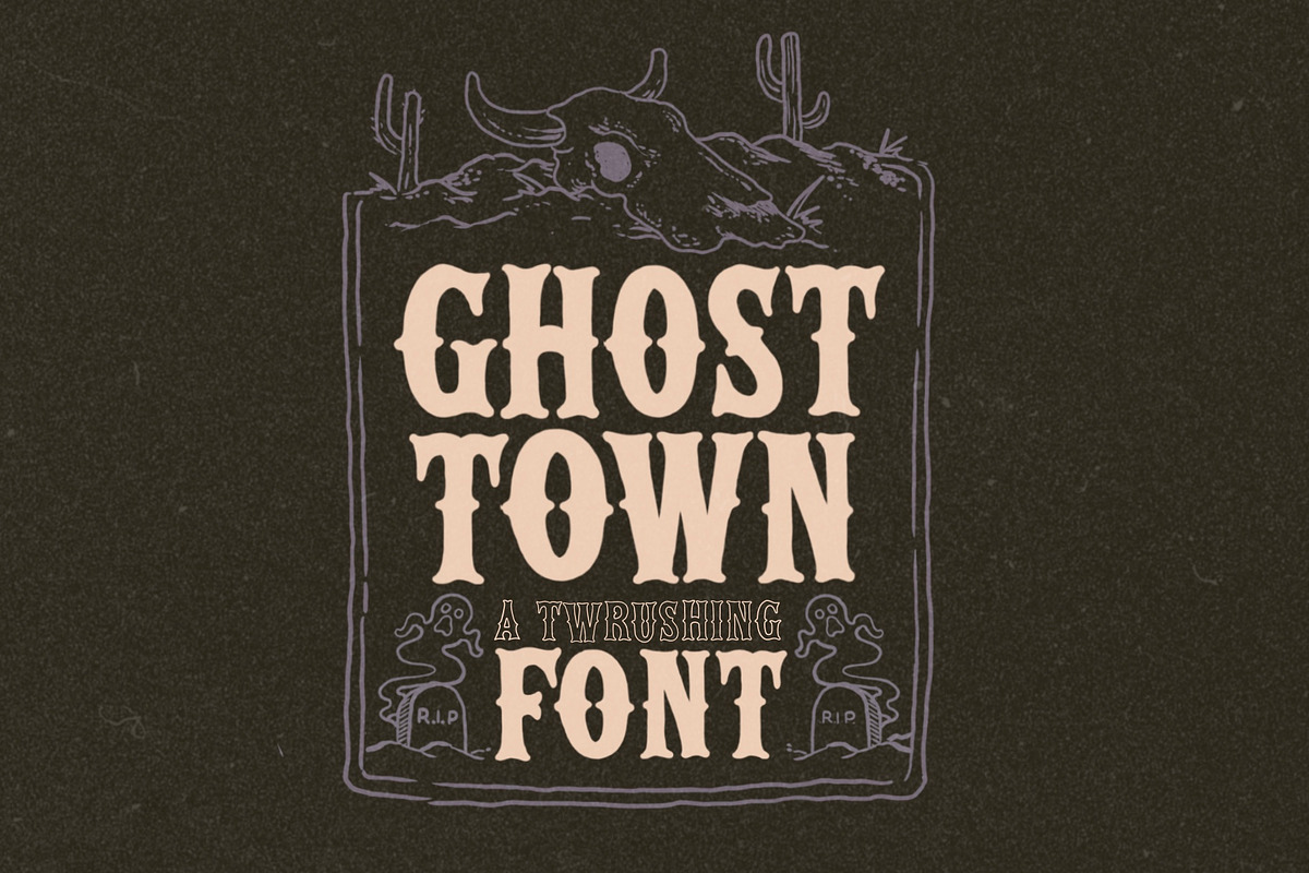 Ghost Town Western Typeface, a Serif Font by TWRUSHING (Photo 1 of 3)