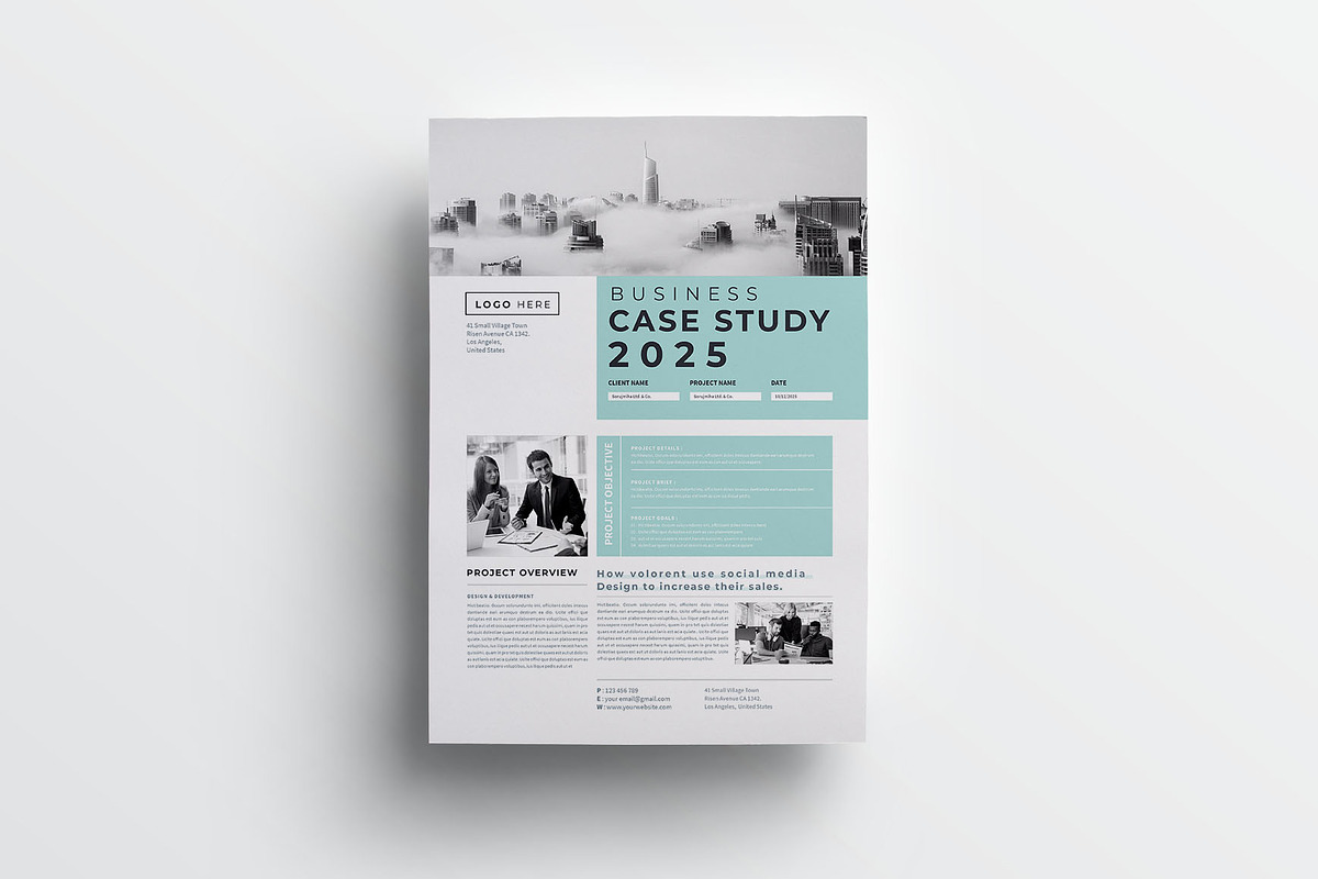 Business Case Study | Word & INDD, a Stationery Template by obayes (Photo 2 of 4)