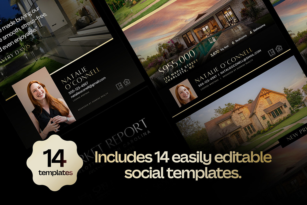 14 Luxury Realtor Canva Templates