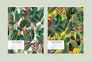 Rainforest Tropical Pattern Set!