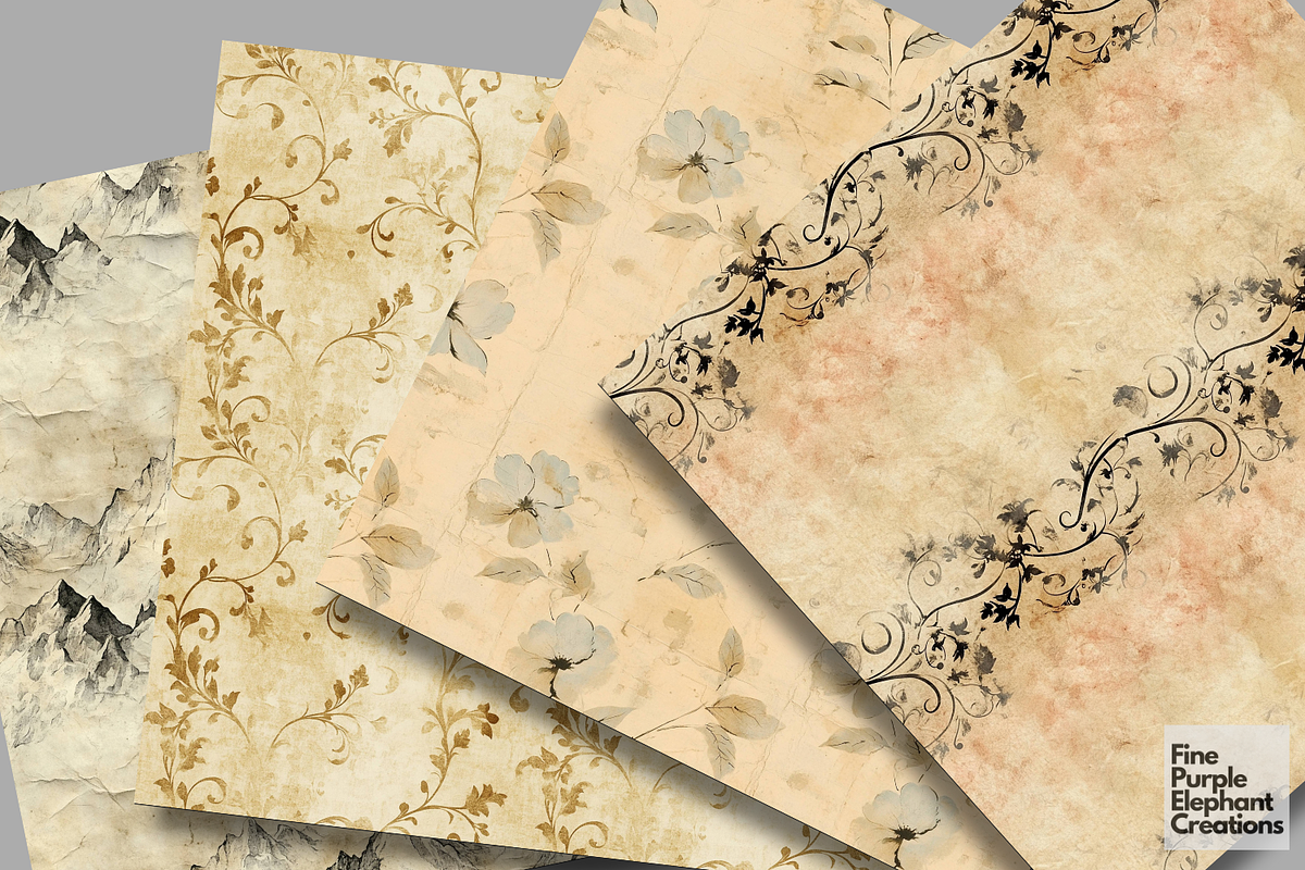 Neutral Grungy Vintage Distressed, a Pattern Graphic by Fine Purple Elephant (Photo 3 of 5)