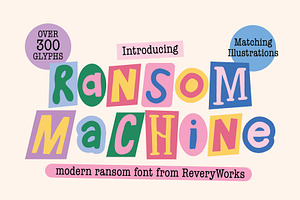 Ransom Machine, a Handwritten Font by ReveryWorks