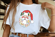 Santa Retro Christmas Shirt, Cute Sa, an Illustration by CrexoraLab (Thumbnail 2 of 4)