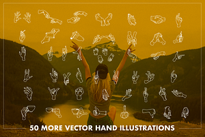 Vector Hand Illustrations Set 2