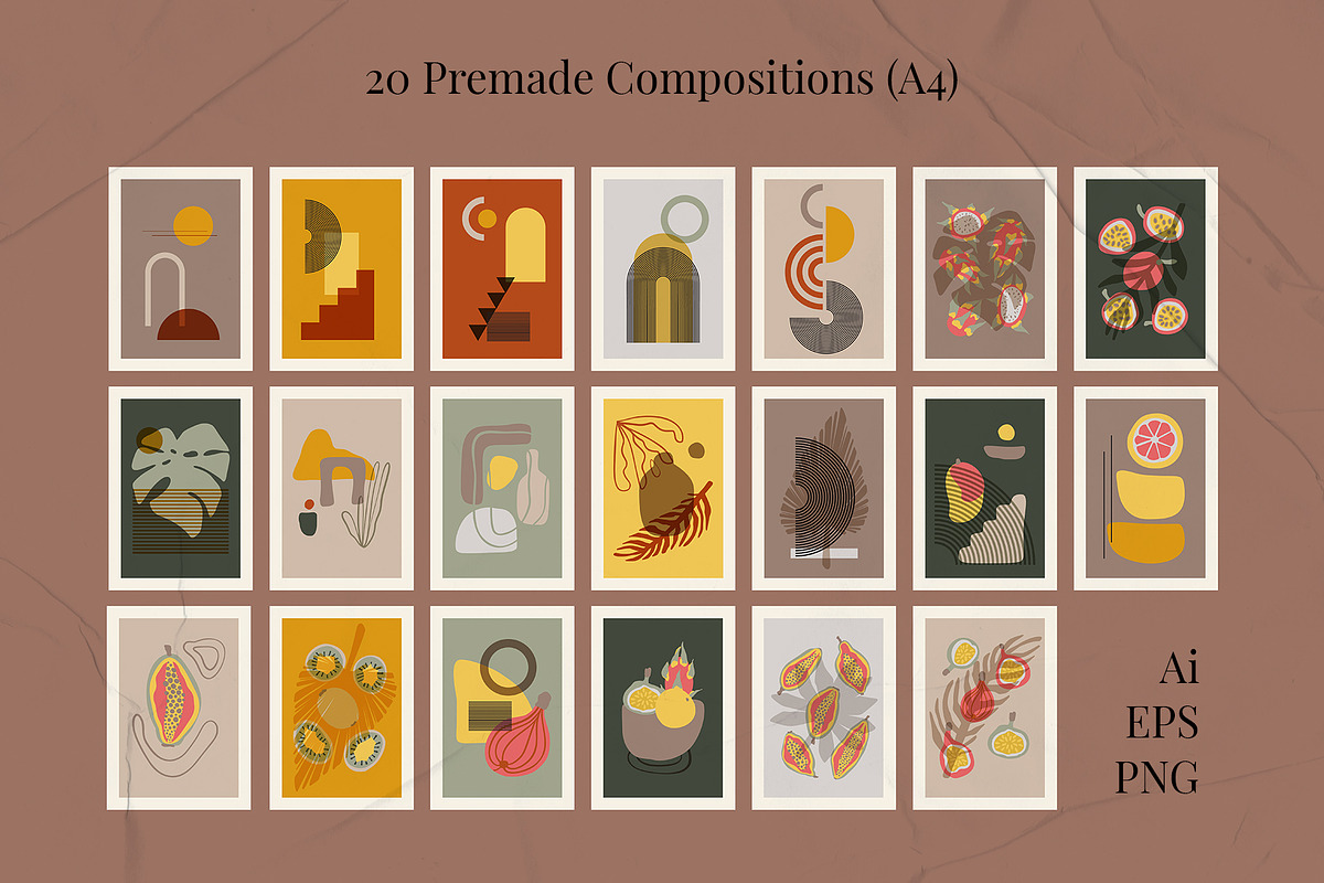 Abstract Mid Century Modern BUNDLE, an Object Graphic by Creativemaker (Photo 25 of 26)