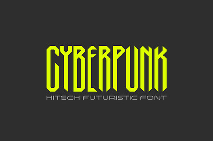 Cyberpunk Technology Gothic Condense, a Sans Serif Font by Sentavio