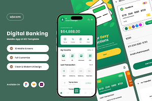 NeoBank – Digital Banking App UI Kit, an App Template by trabaskriya