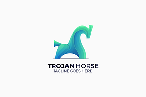 Trojan Horse Gradient Colorful Logo, a Branding & Logo Template by Artnivora.Std